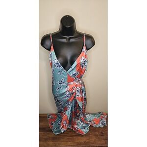 CQ BY CQ  Floral Print WrapDress Multicolors Size Large (NWT)